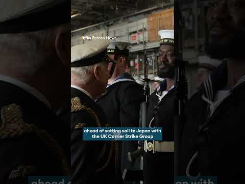 King makes flying visit to UK’s biggest warship