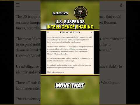 🚨 BREAKING: US CUTS INTELLIGENCE SUPPORT TO UKRAINE #russia #ukraine #usa #america #viral
