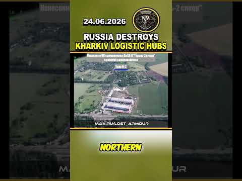 💥 ATTACK FOOTAGE: RUSSIA DESTROYS KHARKIV LOGISTIC HUBS #russia #ukraine