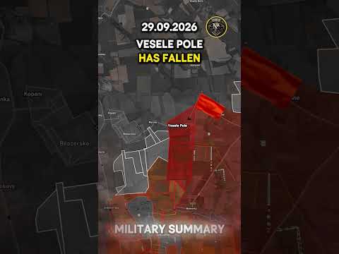 ⚔️VESELE POLE & KREIDIANKA HAVE FALLEN 🔥 Military Summary 2026.09.29