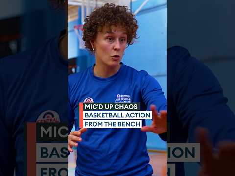 RAF basketball coach keeps cool🏀